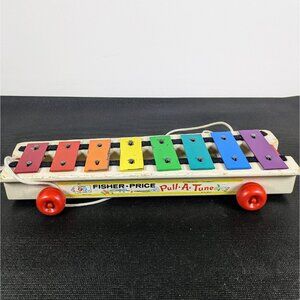 1964 Fisher Price Pull A Tune Xylophone #870 No Mallet Clean Good Condition
